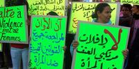 Activists demonstrate in Rabat on International Women’s Day in 2008.  © www.resistingwomen.net/Ali Fkir