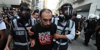 Turkish riot police used tear gas and water canons to clear the square and neighbouring Gezi park(C) Scott Peterson/Getty Images