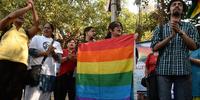 Indian activists protest against the Supreme Court ruling　(C) AFP/Getty Images