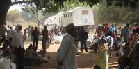 Transit site of Bekonanga along the Chad/CAR border, where some people had been staying in the open for two months.(C) Amnesty International