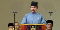 runei Darussalam's new Penal Code, announced by Sultan Hassanal Bolkiah, will come into force Thursday.(C)STR/AFP/Getty Images
