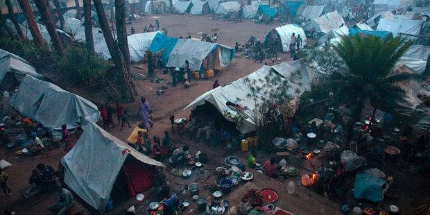 Tens of thousands of people have been displaced by the violence gripping Central African Republic.(C) MATTHIEU ALEXANDRE/AFP/Getty Image