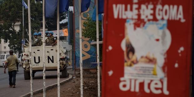 UN troops in North Kivu have a robust mandate to protect civilians from violence. (C) PHIL MOORE/AFP/GettyImages 