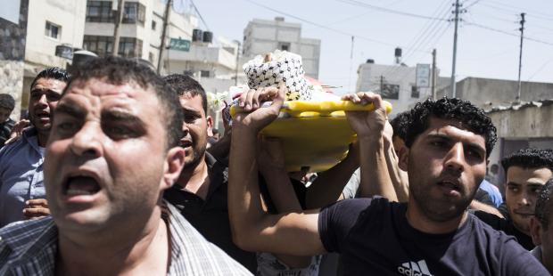 Protests were held in the West Bank amid the funerals of the three Palestinians killed on Monday. (C) Ilia Yefimovich/Getty Images